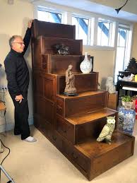 Japanese Fine Antique Cabinet Step Tansu, Meiji Period, 1870s-1890s, Fab Storage - Schneible Fine Arts LLC