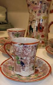 Here Is A Lovely Japanese Hot Chocolate Pot With Cups And Saucers | eBay