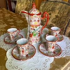Beautiful Vintage Hand Painted GEISHA GIRL Chocolate / Tea Set ~ Made in Japan ~ Lovely ~ Complete With Cups and Saucers - Etsy