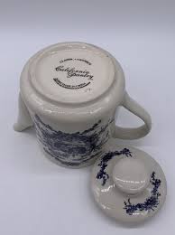Vintage California Pantry Ceramic Teapot Cobalt Blue And ...