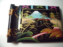 Vintage Unused Black Lacquered Photo Album From Japan With ...