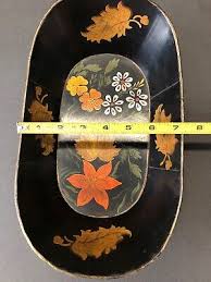 Vintage Antique tole Sarreid Ltd Signed Painted Rustic Metal Farmhouse Bowl | eBay