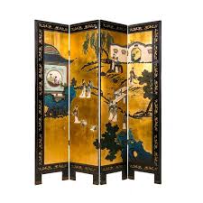 Screen Painted in Japanese Lacquer, 1930s | Chairish