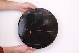 Vintage Enamel Round Sign, Warning Fire, Wall Hanging ...