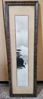 Japanese Artwork Framed Vintage Black & White Painting or ...