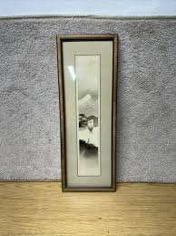 Vintage Japanese MT FUJI Gold Painting Antique MCM 6”x16 ...