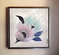 Painting..framed Wall Art.."magnolia Blossom"..modern ...