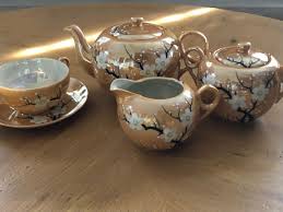 Vintage Japanese Lusterware Tea Set/Plates Cherry Blossom Sakura Peach – Jackson Square