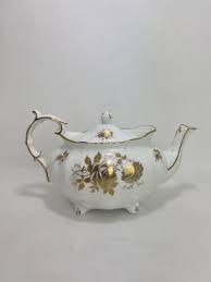 Hammersley GOLDEN GLORY Teapot Collectable Gilded Gold Floral Bone China | eBay