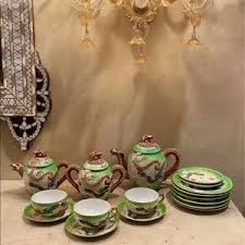 Dining | Iisa Green Japanese Porcelain Tea Set 190s ...