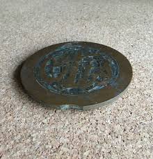 Vintage Brass Safety Control Box Medallion Cover Otis ...
