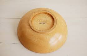 Mid Century Modern Blonde Hard Maple Wooden Bowl Made in ...