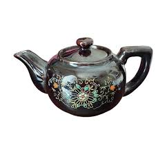 Vintage Moriage 1940s Brown Hand Painted Floral Teapot and Lid Gold Trim Japan | eBay