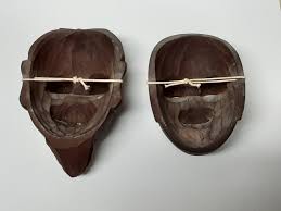 Vintage Pair of High Quality Japanese Old Man & Woman Wood ...