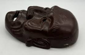 Vintage Antique Hand Carved Wooden Chinese Opera Mask | eBay