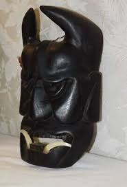 Antique Japanese Kabuki Noh Hannya Wood Mask Vintage | eBay