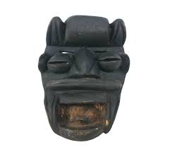 African Antique Dan Tribe Wooden Guerre Mask, Tribal Home ...