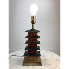 Art Deco Pagoda Lamps - a Pair | Chairish