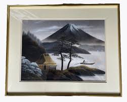 Framed and Matted Original Hand Painted Asian Oriental Silk - Etsy