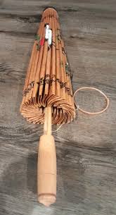 Japanese Hand Painted Bamboo Rice Paper Parasol Umbrella - Sakura Crane Red Sun | eBay