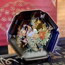 Peacock Floral Japanese Black Plate Birds Fine Porcelain Gold Hand Painted Peafowl Gilded Asian Bouquet Vintage Shelf Decor Jewelry Holder - Etsy Australia