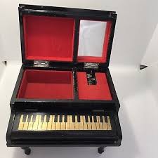 Vintage Grand Piano Japanese Painted Wooden Lacquer Jewellery Toyo Music Box | eBay