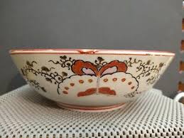 Antique Large Imperial Japanese Meiji Period Kutani Hand Painted Porcelain Bowl | eBay Australia