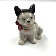 Vintage Antique Japan Made Porcelain Kitten Cat Figurine Red ...