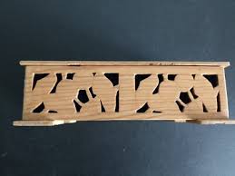 Vintage old1941 Swedish handmade Scroll Saw Pattern Box | eBay