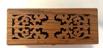 Wooden Oak Carved Trinket Keepsake Storage Box Wood, Treen ...