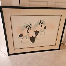 Framed Print of Cranes (BLR-DW) | EstateSales.org