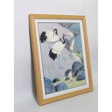 Cranes by Waterfall Artwork – Hand-painted, Framed, Custom ...
