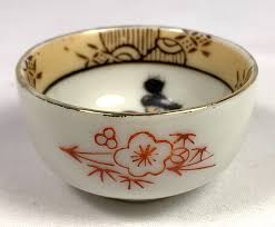 Japanese Sake Cup Daruma & Geisha Playing Games Kutani Sakazuki Guinoni Vintage | eBay