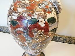 Antique Japanese Satsuma Double Handled Vase 12 " Tall | eBay