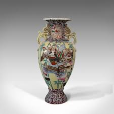 20th Century Oriental Ceramic Baluster Vase | Chairish