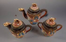 Japanese Satsuma Golden Dragon Ware Hand Painted Porcelain ...