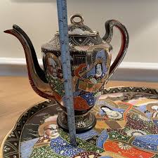 Vtg 10 pcs Japanese Porcelain Ceramic Satsuma Moriage Dragon ...