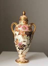 Antique Royal Bonn Floral Vase: German Porcelain Lidded Urn ...