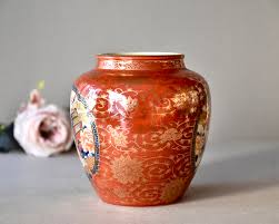 Vintage Japanese Kutani Porcelain Vase Home Decor Table ...