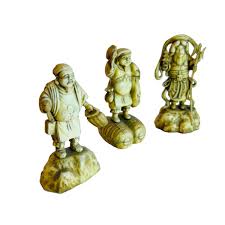 Six Immortal Lucky Gods Figurines Asian Japanese Celluloid ...