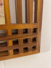 Mid-Century Modern Wooden Mirror in the style of Sottsass ...