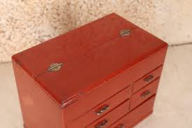 Antique Japanese Sewing Box — Wood, 1920, Taisho Era (SKU ...