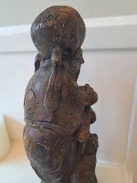 Antique Old Ceramic Buddhism Figurine With Child W Restoration | eBay