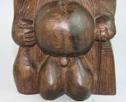 Japanese Folk Art Antique Party Loving Sexy Bear Tanuki, 1920's at 1stDibs | tanuki bear, japanese bear statue, bear statue japan