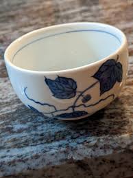 Delta Airlines China Bowls (8) 2" X 3"D Blue Leaves Design On Both Sides Inside | eBay