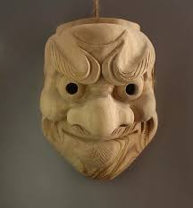 22x17x 11 cm Big Hand Carved Camphor Wood Japanese Noh Mask ...