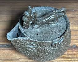 100ml Handmade Pottery Houhin, Dragon Pottery Houhin - Etsy