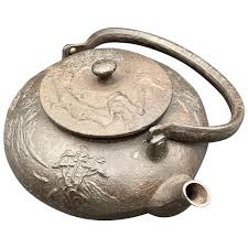 Antique Japanese Tetsubin Cast Iron Kettle. For Sale at Ruby Lane