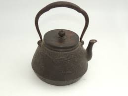 Antique Japanese Cast Iron Tetsubin Chagama Tea Pot Mt Fuji Tree House Scene | eBay