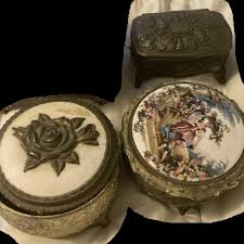 Jewelry | Vintage Metal Trinket Boxes Japan | Poshmark